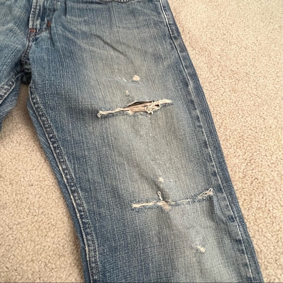 Vintage Y2K Levi’s 514 Slim Straight Leg Jean Distressed Mexico / Size 32 X 30 - Picture 7 of 10